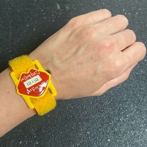 80s Colorful Yellow Faux Wristwatch Bracelet